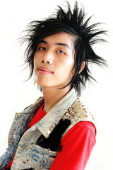 Young punk isolated