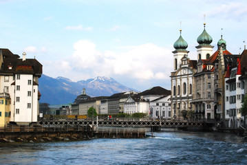View of Lucerne, Swinzerland - obrazy, fototapety, plakaty