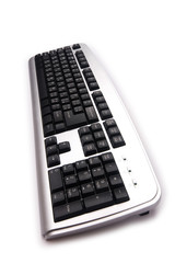 Silver keyboard isolated on the white background