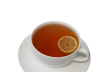 Tasse Tee mit Zitrone