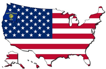 Oregon mit den vereinigten Staaten