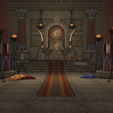 Phantasie Thron Raum