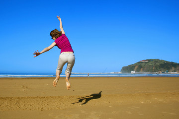 Happy girl jump