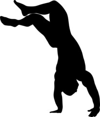 sport illustration. vector silhouette of bodybuilder