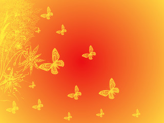 Obraz premium sfondo con farfalle