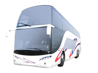 double-decker bus isolated