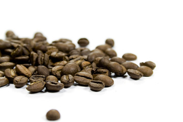 Naklejka premium coffe beans close-up