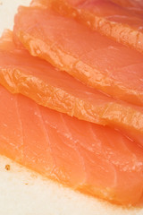 Salmon slices