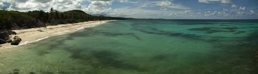 Panorama d'une plage de Martinique