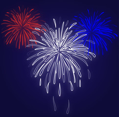 Fireworks Blue Background