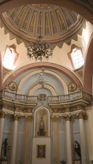 Obraz na płótnie Canvas Santo Domingo Temple Church Dome Altar Interior Queretaro Mexico
