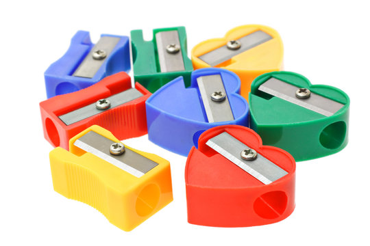 Multicolor pencil sharpeners