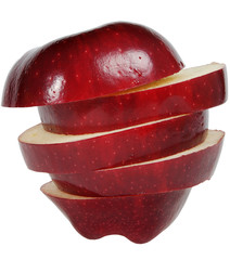pieces of ripe apple