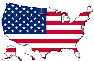 North Dakota mit den vereinigten Staaten