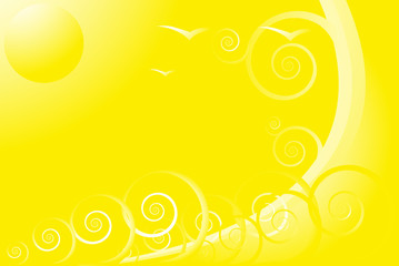 Fototapeta na wymiar Abstract illustration of the yellow world. A vector, format SVG