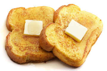 french toast with butter - obrazy, fototapety, plakaty