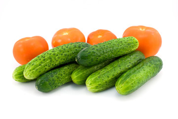 tomatos, cucumbers