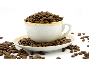 Fototapeta premium cup with coffee beans