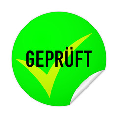 aufkleber geprüft