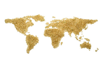 Brown rice world map