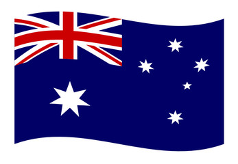 australien fahne welle