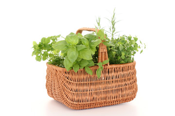 basket of herbs