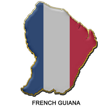 French Guiana metal pin badge