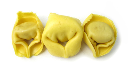 Tortellini isolated on white background