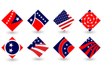 Abstract election icons or Fourth of July theme