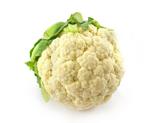 Cauliflower fresh vegetable isolated on white background