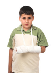 boy with broken arm