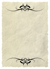 Background - old paper with decorative elements
