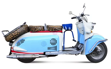 Deurstickers Scooter Vintage motorscooter