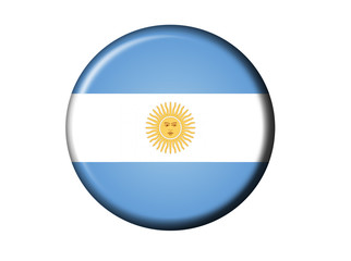 Argentinien Inti Flaggen Knopf