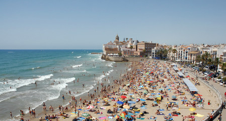 Fototapeta premium Sitges Playa San Sebastian