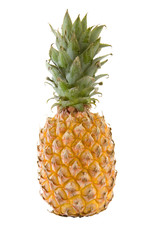 A whole pinapple isolated over a white background