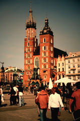 Obraz premium St. Mary's basilica, Krakow's square