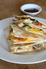 Chicken and Cheese Quesadilla