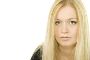 Naklejka premium Blond woman dressed in black