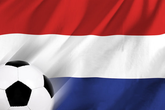 Soccer ball and Netherland flag