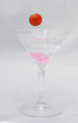 tomate cerise en suspension