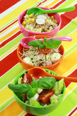 Different salads in buffet