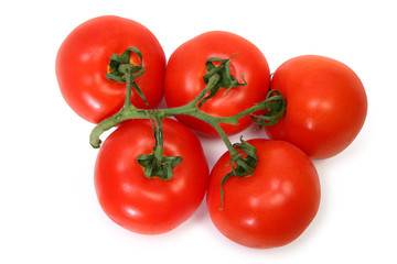 Ripe Tomatoes on Vine