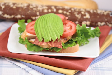 great organic open face sandwich
