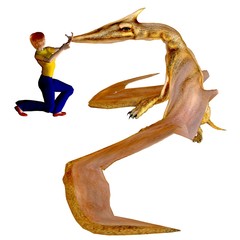 M&auml;dchen, Auge in Auge mit Pterodactylus