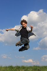 Boy jumping