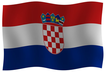 Naklejka premium drapeau croatie