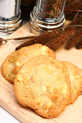 Macadamia Nut and White Chocolate Cookies