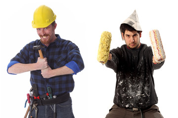 construction worker and house painter - 7530647