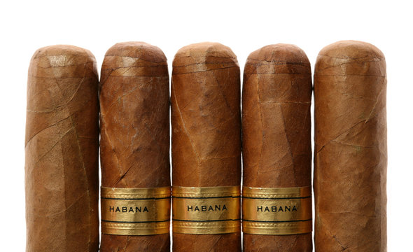 Havana Cigars Set Isolated on White